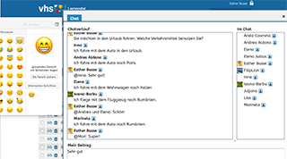 Chatverlauf im Online-Kurs